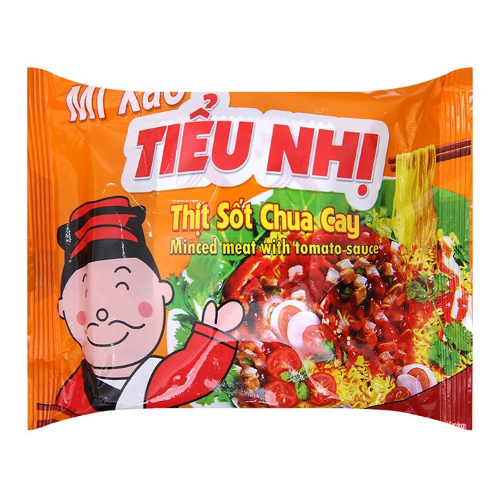 Mì xào Tiểu Nhị thịt xào sốt thịt chua cay / sốt me / sốt hành gói 72g