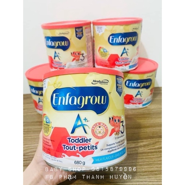 Sữa Enfagrow A+ Toddler Canada Vị Vani Loại 680gram