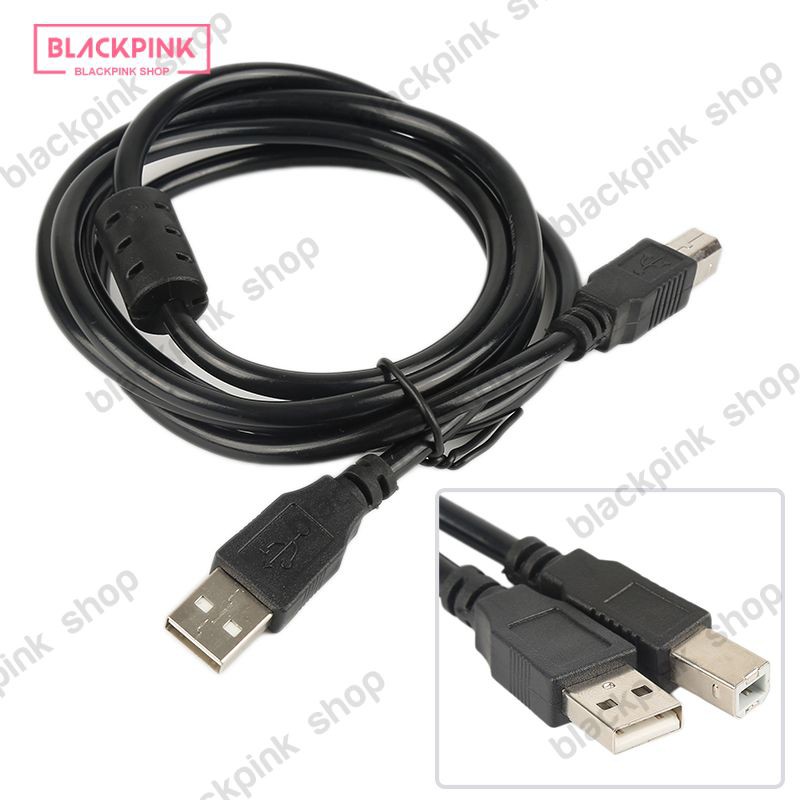 2021 USB 2.0 1.5m Printer Cable USB TType A Male to B Female Adapter Connector for  Printer Scannner Computer Device [BLACKPINK]