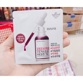 SAMPLE TINH CHẤT TÁI TẠO RED PEEL TINGLE SERUM SO NATURAL "THẦN DƯỢC" CẢI TẠO LÀN DA MỊN MÀNG, CĂNG BÓNG