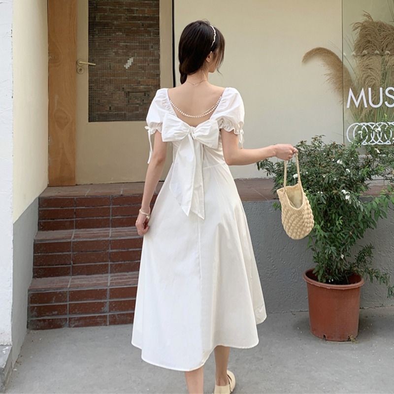 (L214) Đầm tiểu thư thắt nơ (bảng size ở cuối) | BigBuy360 - bigbuy360.vn