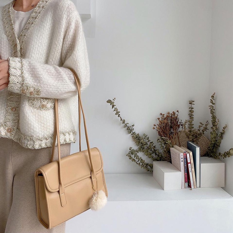 Túi Đeo Vai / Kẹp Nách Hình Vuông Cỡ Nhỏ Thiết Kế Đơn Giản Phong Cách Retro Thời Trang Cho Nữ