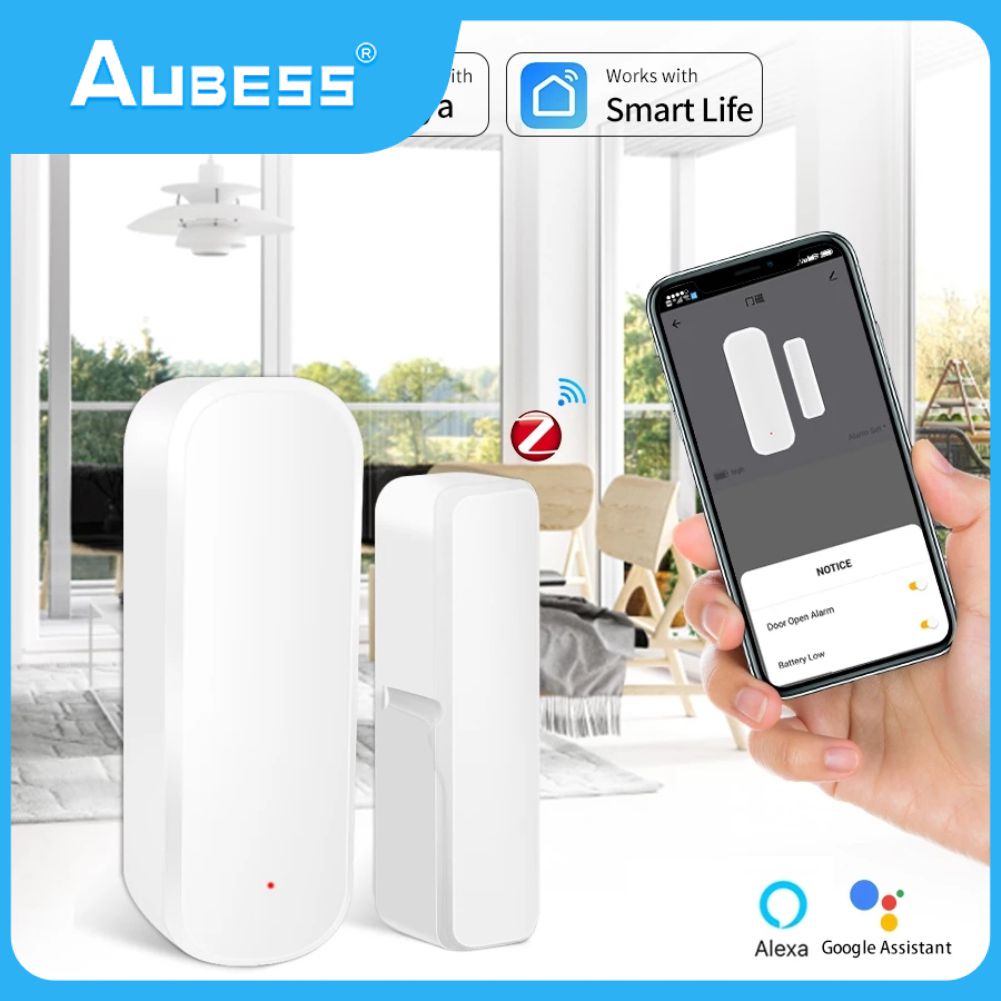 Aubess Aubess Tuya Thông Minh ZigBee Cửa Cửa Sổ Liên Lạc Với Cảm Biến Thông Minh Nhà Cửa Không Dây Máy Dò Mở/Đóng Ứng Dụng Báo Động Từ Xa