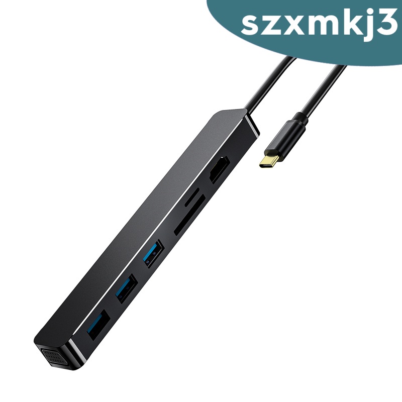 [giá giới hạn] 7 in 1 USB 3.0 Type-C to HDMI VGA Hub Multiport Adapter Dongle