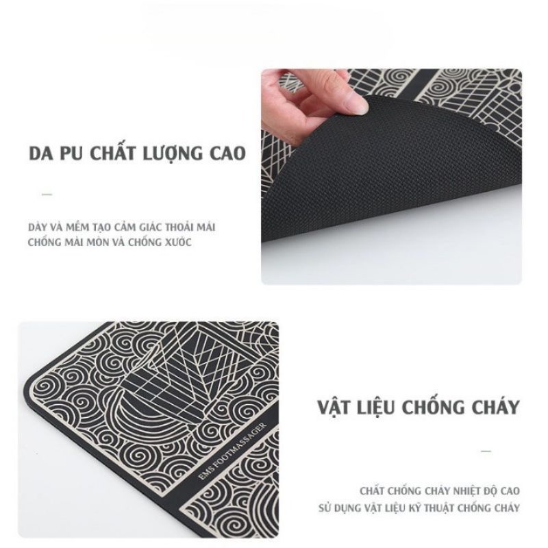 Thảm Massage Chân Pulse, Máy Massage Chân EMS 6 Chế Độ Matxa Giảm Đau Nhức, Mệt Mỏi Nhanh Chóng