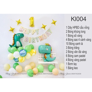 Set bóng sinh nhật chủ đề Khủng Long