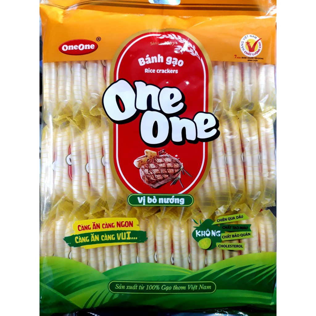 Bánh Gạo Mặn One One Vị Bò Nướng Gói 150 - 230gr