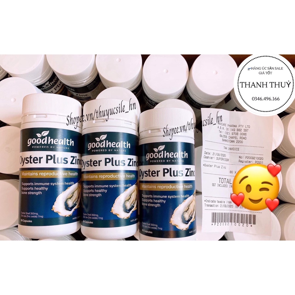 Tinh chất hàu biển Úc Oyster Plus Zinc 60 viên
