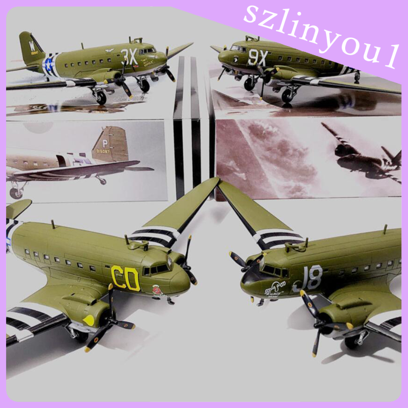 Mô Hình Máy Bay 75th Wwii C47 Tỉ Lệ 1 / 100