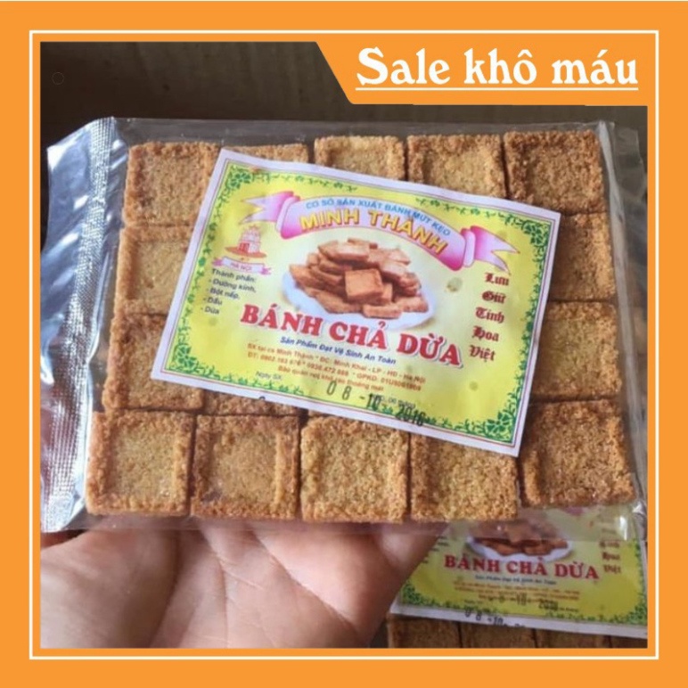 Bánh Chả Dừa Nướng Minh Thành 1 Gói 20 Miếng Hương Vị Bùi Ngon, Sỉ Đồ Ăn Vặt Hà Nội