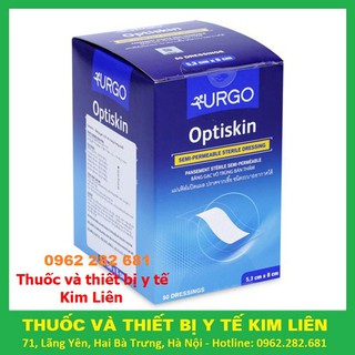 URGO OPTISKIN Size 5,3x8cm Băng Gạc Vô Trùng Không Thấm Nước