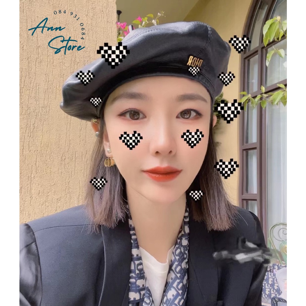 Mũ nồi Dior / Mũ da Dior - thiết kế phong cách tiểu thư sang trọng, chất liệu da cao cấp, hàng loại 1 full tag