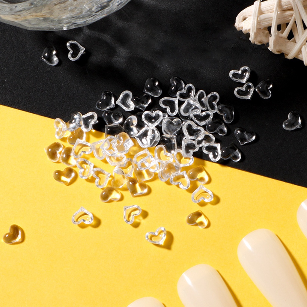 Bộ 100 Phụ Kiện Trang Trí Móng Tay Tạo Hiệu Ứng 3D Bằng Nhựa Resin
