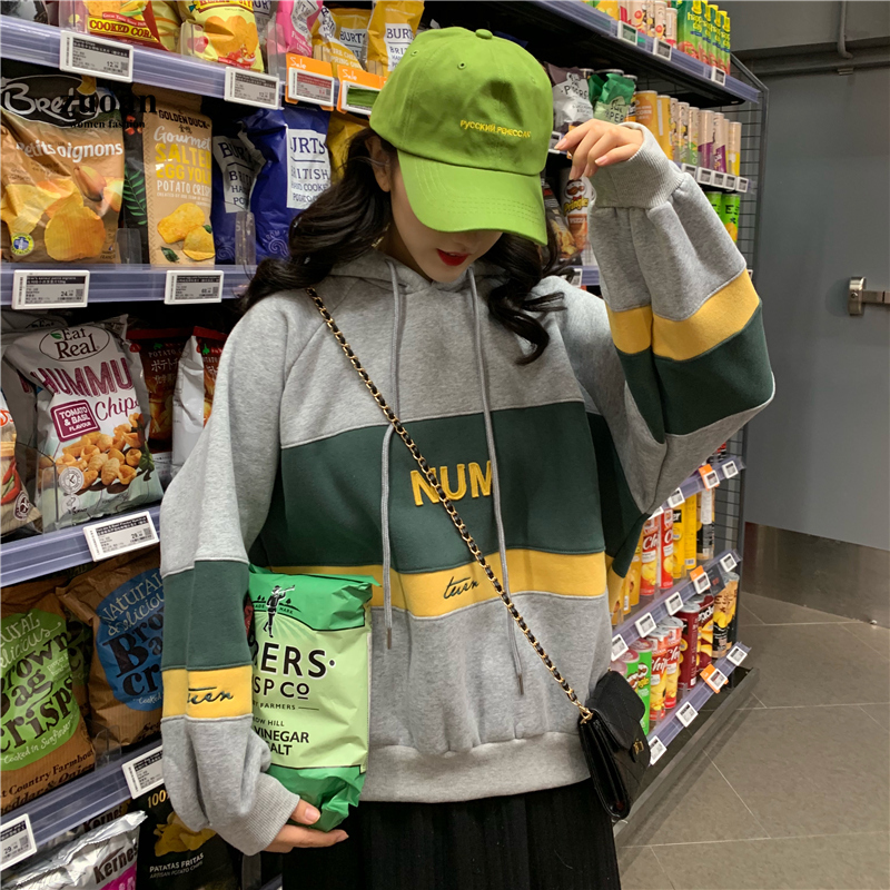 Áo hoodie SUXI tay dài dễ phối đồ thời trang cho nữ