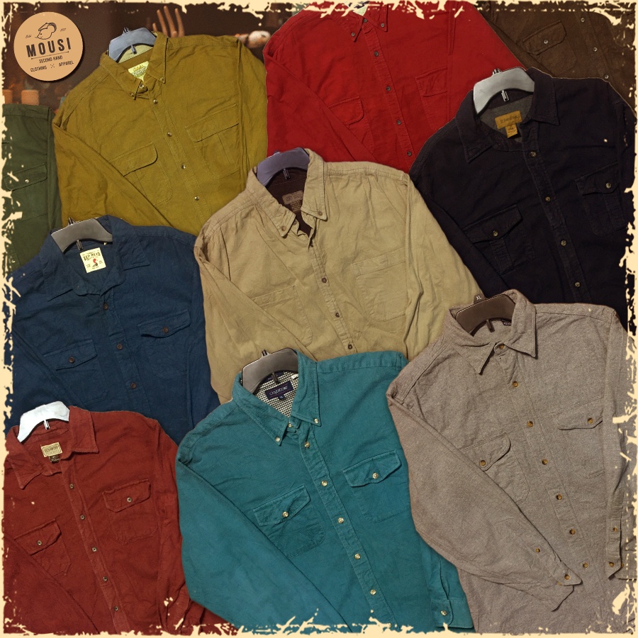 Áo sơ mi nhung tăm, corduroy -  secondhand  -  inbox chọn mẫu -  - vintage, cổ điển - Mousi 2hand