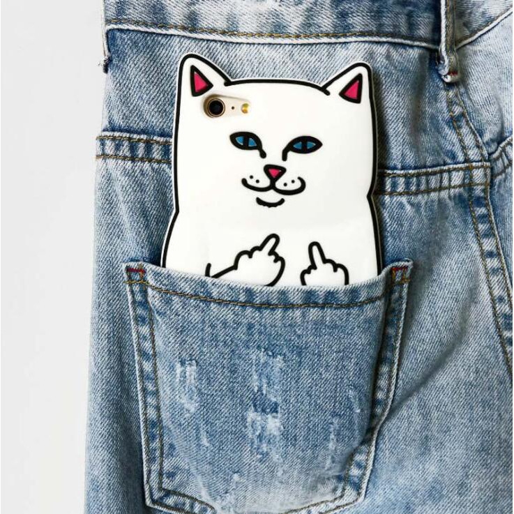 Iphone Ốp Lưng Điện Thoại Nhựa Mềm iphone 5 5s se 6 6s 7 6plus 7plus Hình Mèo ripndip