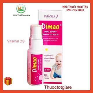 [Kèm quà tặng ] Dimao Vitamin D3 400 IU - Dạng xịt [ Chính Hãng]