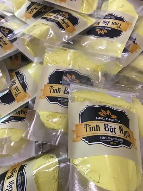 100 gr Tinh bột nghệ nhà làm + tặng viên tinh nghệ mật ong 70 gr