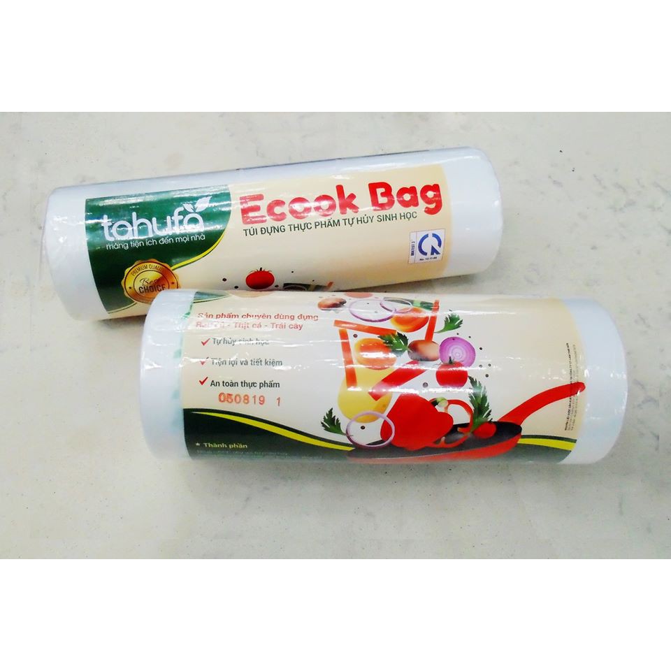 Cuộn Túi Đựng Thực Phẩm ECOOK BAG 250G Tự Hủy Sinh Học size 20x30cm - br00468