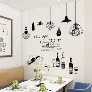 Set decan dán tường phòng ăn, quán ăn, cà phê, trà sữa đẹp