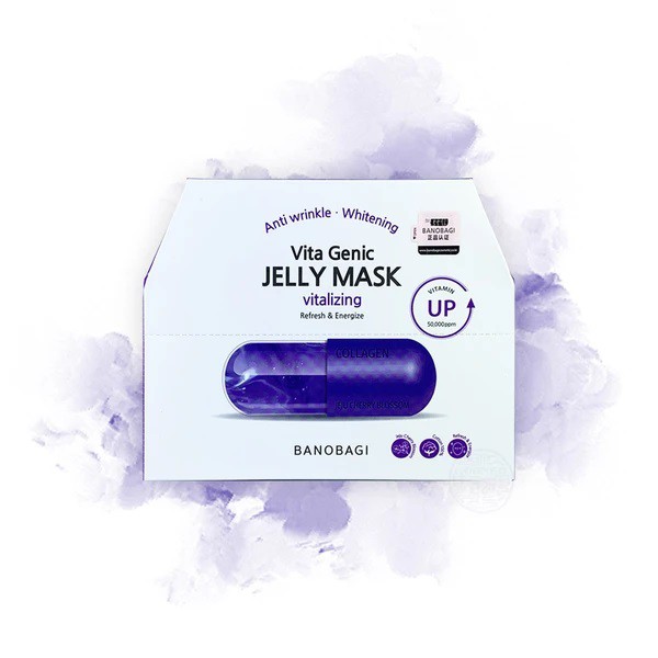 Hộp 10 Mặt Nạ Cung Cấp Collagen Và Dưỡng Chất BANOBAGI VITA GENIC JELLY VITALIZING 30g x 10 - [BANOBAGI TÍM]