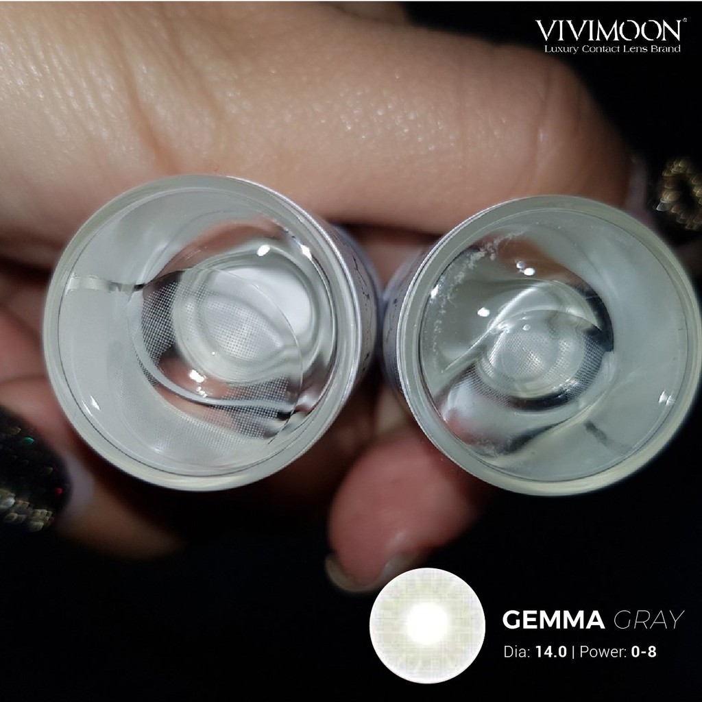 Kính áp tròng cận màu xám VIVIMOON Gemma Gray 14.0mm