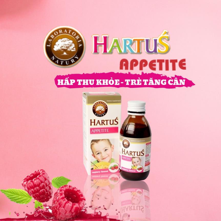 Siro Hartus appetite – Giúp trẻ thèm ăn tự nhiên, tiêu hóa khỏe, trẻ tăng cân (150ml)