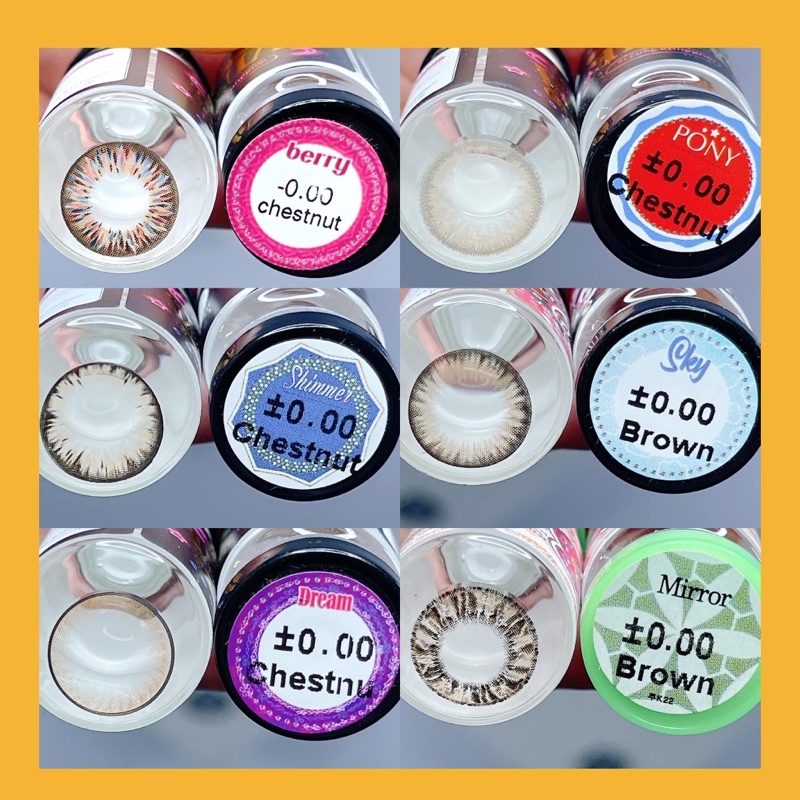 50 mẫu lens Nâu_Brown Hot size Giãn To_Kính giãn tròng to_Sam Eyes(FREE SHIP)