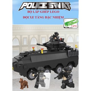 Lắp ráp Lego đội xe tăng đặc nhiệm SWAT - 6508