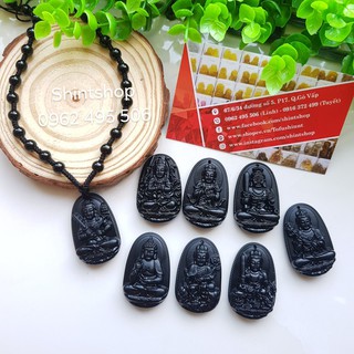 Dây chuyền phật bản mệnh 12 con giáp màu đen