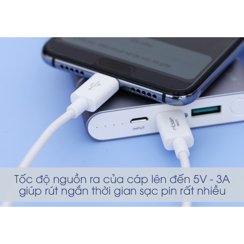 Cáp Type C - Type C 1 m M-Best SMXU75 Trắng ( Like New )