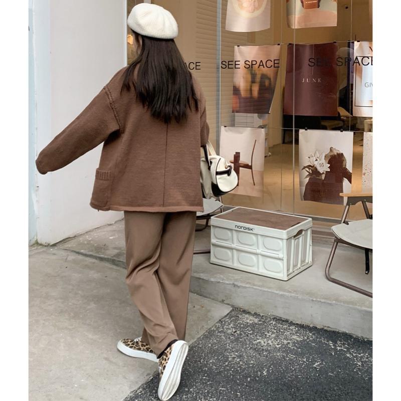 Áo Khoác Len Cardigan Choàng Mỏng 2 Túi Vuông Tay Dài | Bé Tiu Clothing