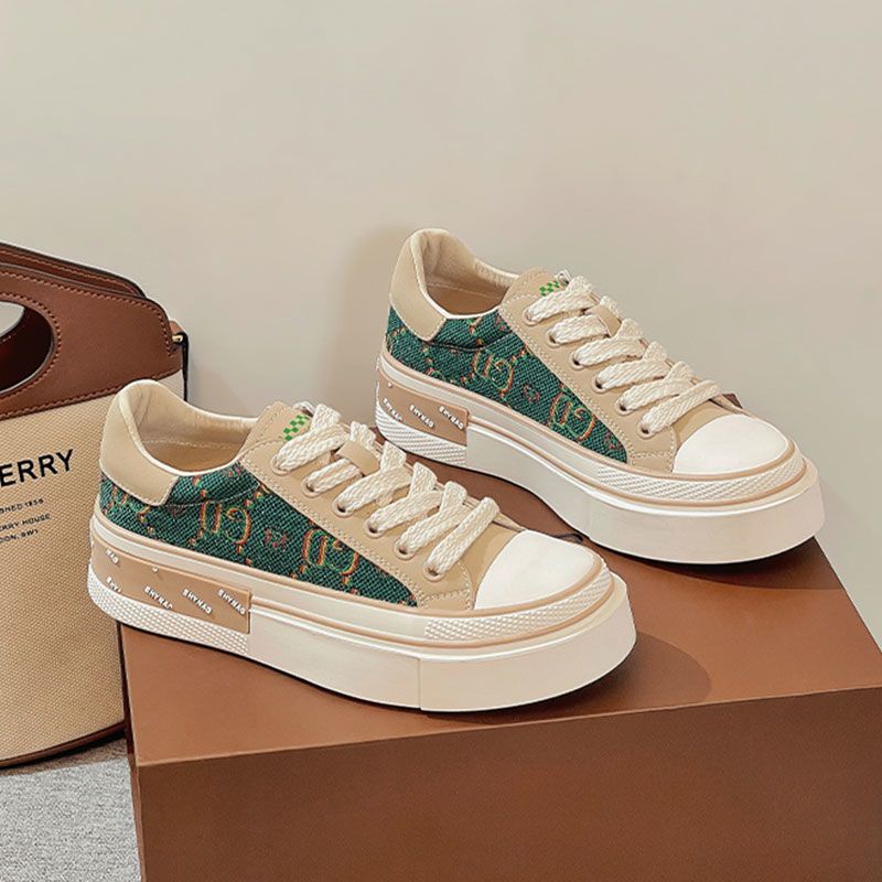Giày Thể Thao Nữ Vải canvas GN61 Phối Màu Phong Cách Harajuku Hàn Quốc Dành Cho Nữ HOT 2022