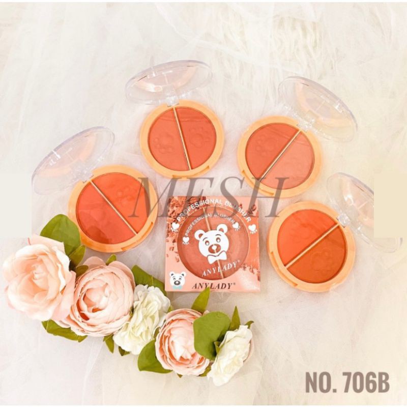🌈🍓🐻 Phấn Má Hồng 2 Ngăn Anylady Bear Blush 706B Siêu Xinh | BigBuy360 - bigbuy360.vn