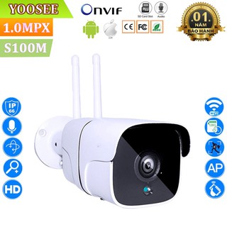 Camera wifi giám sát không dây ngoài trời yoosee 2 râu s100m full 720hd