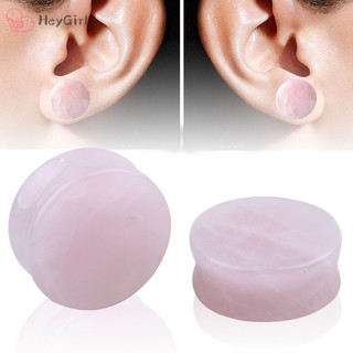 5-25mm Stone Ear Gauges Hollow Tunnels Plugs Piercings Body Jewelry