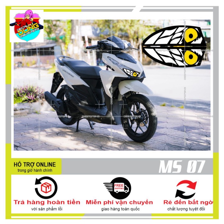 DECAL DÁN ĐÈN SƯƠNG MÙ XE VARIO 2017 (DECAL TRONG SUỐT) MS 07 - DUNG DECAL