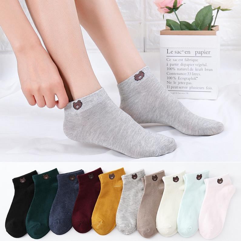 Combo 10 Đôi Vớ Gấu - Tất Gấu Cổ Ngắn