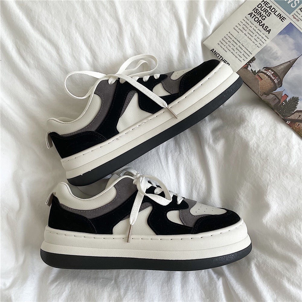 Giày sneaker thể thao ulzzang đế bánh mì phong cách Hàn Quốc