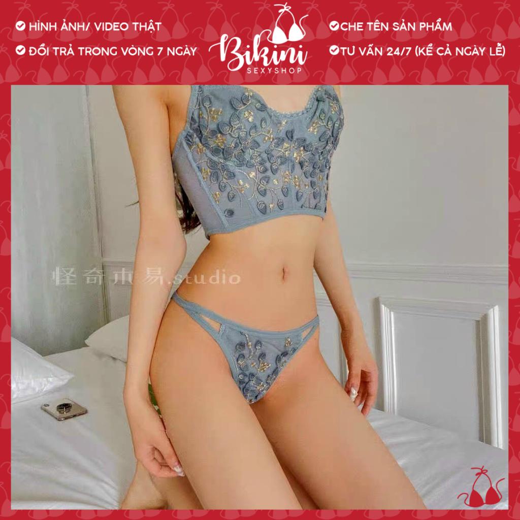 ❣️CÓ SẴN👙 [LOẠI 1 - NHIỀU HOA] Bộ Corset Vintage Thêu Hoa Dáng Bra Cổ Điển Đệm Mỏng Có Gọng Nâng Ngực Sexy A05 | BigBuy360 - bigbuy360.vn