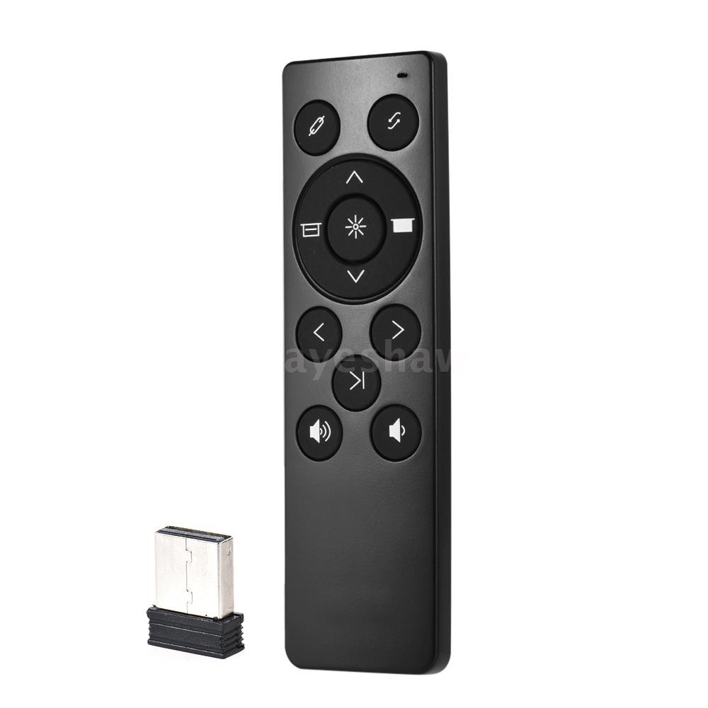 Ayeshaw K2 Laser Pointer RF 2.4GHz Wireless Multifunctional Presenter PowerPoint PPT Clicker Remote