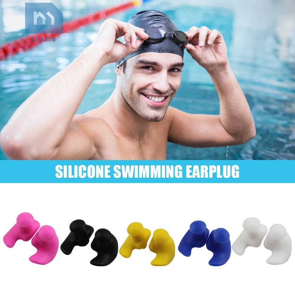 1 Cặp Nút Bịt Tai Chống Nước Khi Bơi Bằng Silicon