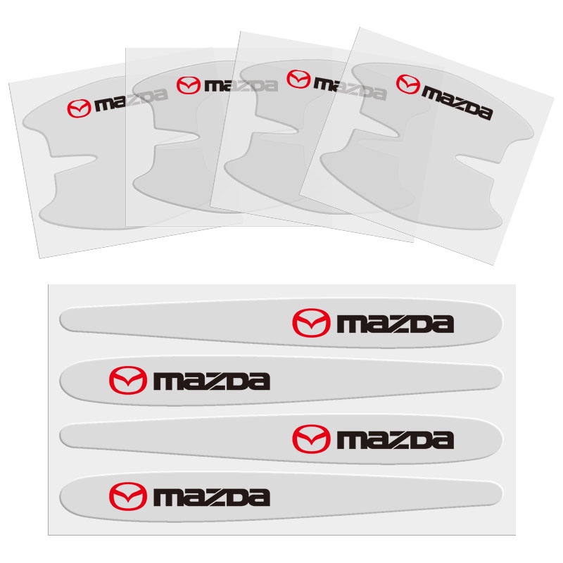 Bộ 4 Miếng Dán Tay Nắm Cửa Xe Hơi Mazda 2 3 6 CX4 CX3 CX5 Atenza Axela