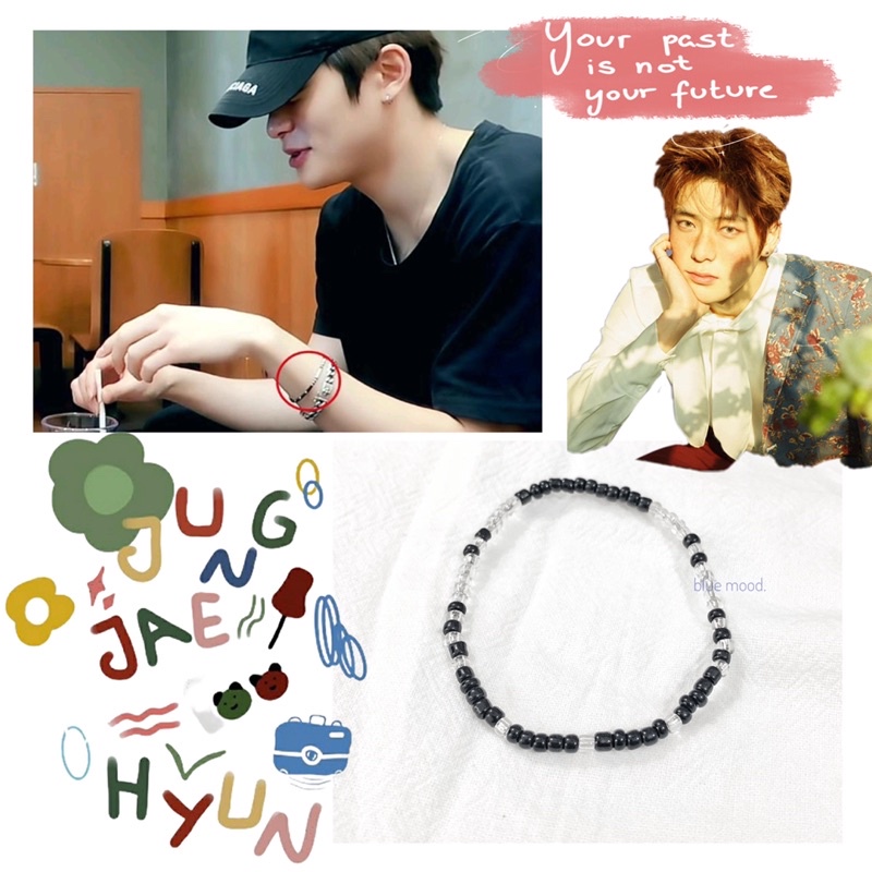 Vòng tay handmade hạt cườm Black Inspired Jaehyun NCT