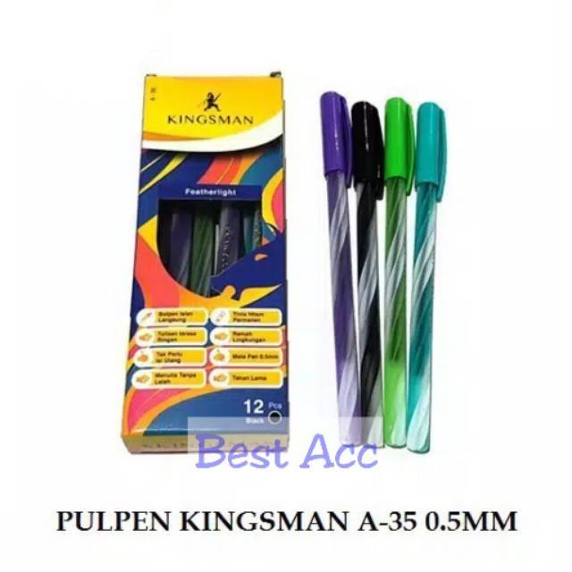 Bộ 12 Cây Bút Màu Cầu Vồng Kingsman A 35 Chất Lượng Cao