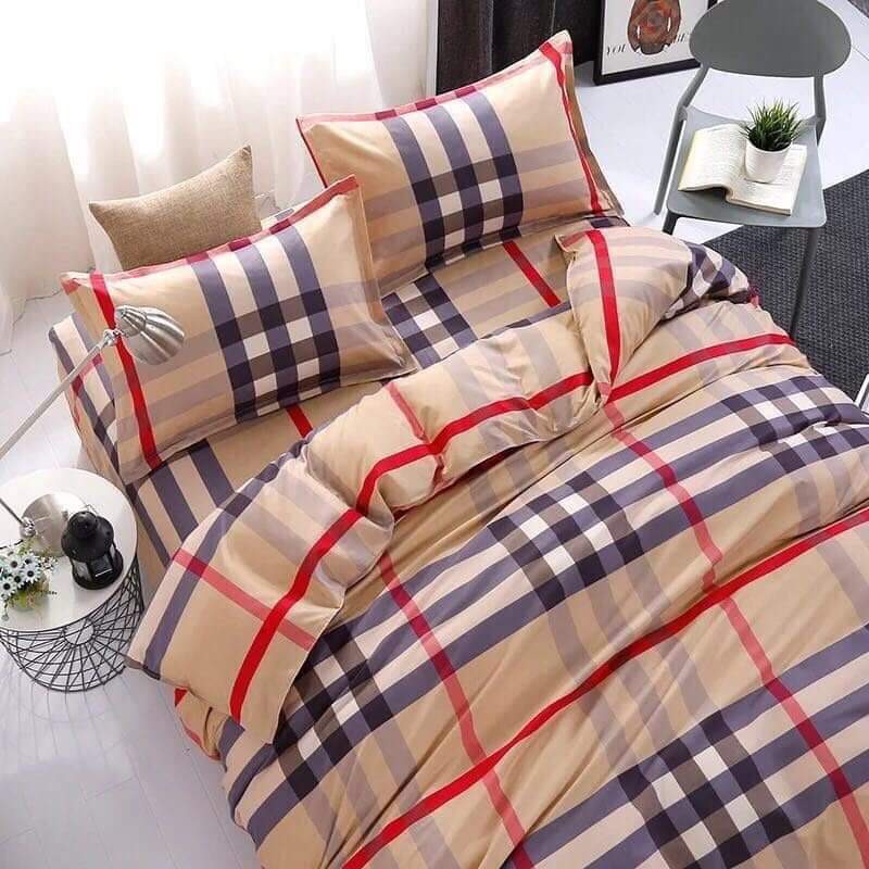 Trọn Bộ 5 món vỏ Chăn Ga Gối Cotton Poly Nhập Khẩu ( gạt ngang ảnh xem thêm mẫu)