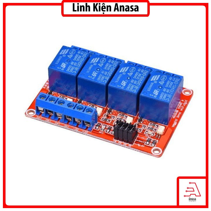 Module relay 5v 4 kênh đóng cắt mạch điện 220v 10A có cách ly quang