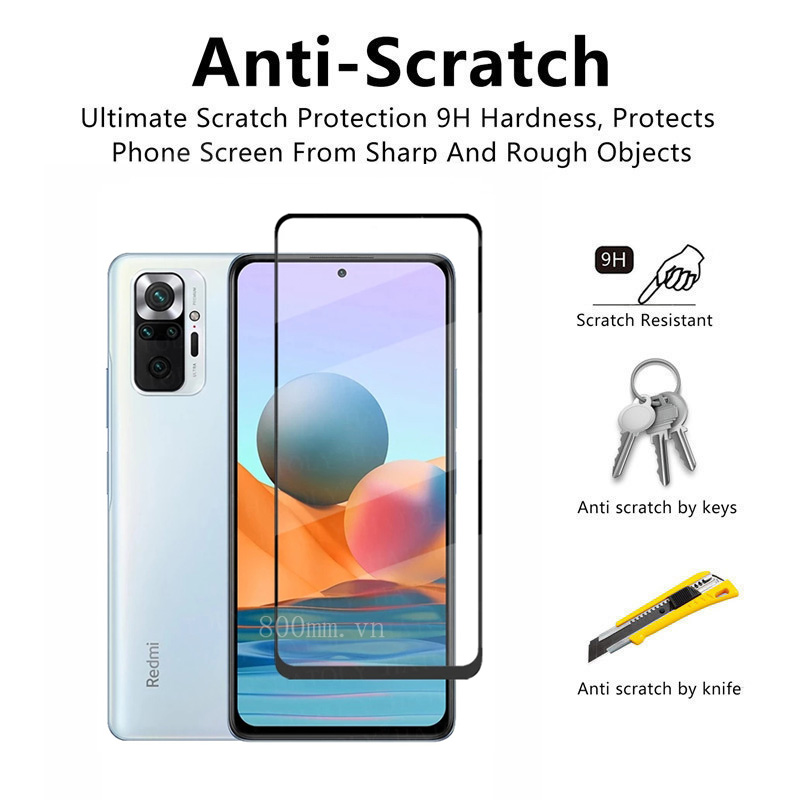 Xiaomi Redmi Note 10 Screen Protector Tempered Glass For Redmi Note10 9T 9S 9 Pro Mi 10T Pro Lite Poco M3 X3 NFC Full Coverage Screen Protector + Camera Lens Protector