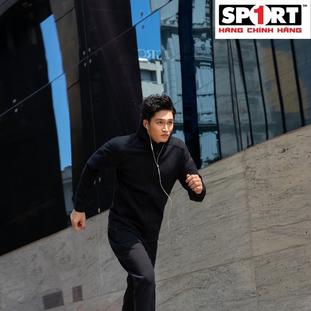 Áo khoác gió nam thể thao AM MWS004 có mũ, bo tay và gấu áo, siêu nhẹ, không nhăn nhàu  Sport1