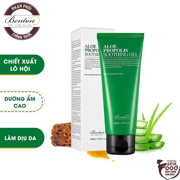 Gel Dưỡng Ẩm, Cấp Nước, Làm Dịu Da Chiết Xuất Lô Hội Và Keo Ong Benton Aloe Propolis Soothing Gel